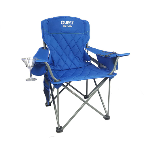 Quest Outdoors Steel Frame Big Mutha Camp Chair - Regal Blue