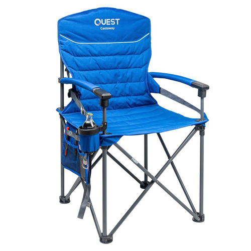 Quest Outdoors Castaway Hard Arm Camp Chair - Regal Blue