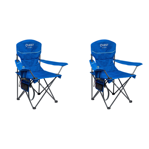 2PK Quest Outdoors Steel Frame Little Mutha Camp Chair - Regal Blue