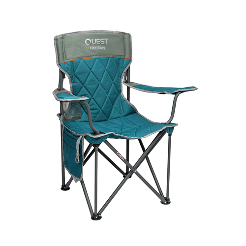 Quest Lite Easy 92cm Aluminium Camp Chair w/ Armrests - Blue