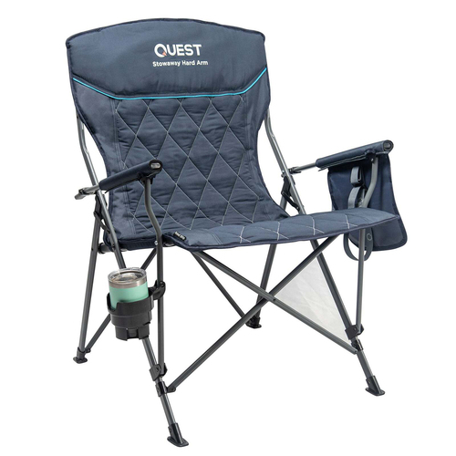 Quest Outdoors 97x73cm Stowaway Hard Arm Camping Chair 