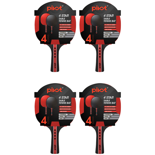 4PK Pivot 4 Star Table Tennis Racquet Sports Equipment