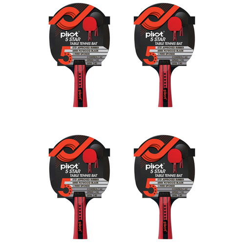 4PK Pivot 5 Star Table Tennis Racquet Sports Equipment