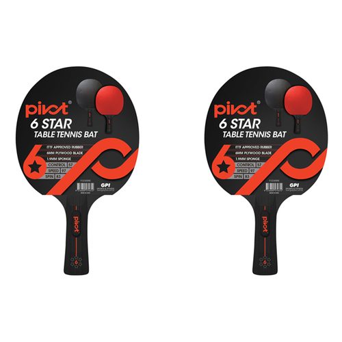 2PK Pivot 6 Star Table Tennis Racquet Sports Equipment