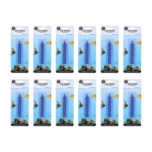 12PK Dudley's World Of Pets Stick Aquarium/Tank Airstone 10cm - Blue