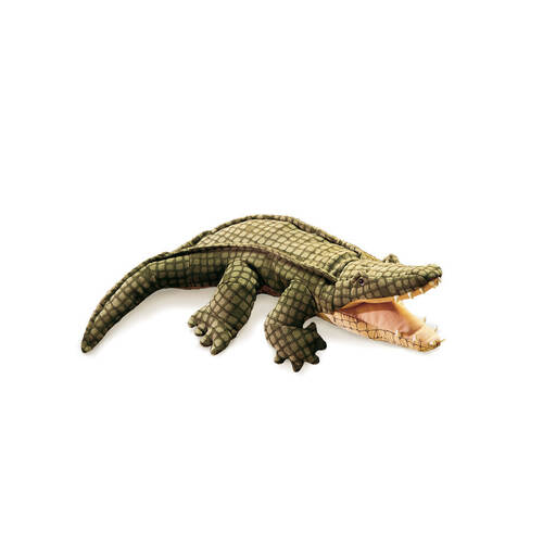 Folkmanis Alligator Hand Puppet 61x33cm Kids Toy - Green 3y+