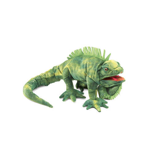 Folkmanis Iguana Hand Puppet 81x18cm Kids Toy - Green 3y+