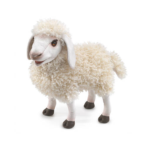 Folkmanis Woolly Sheep Hand Puppet 41x30cm Animal Toy Kids 3y+