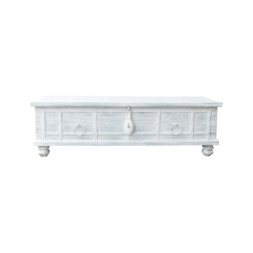 Darlin Wood 140x50cm Ryan Storage Trunk Home Decor White