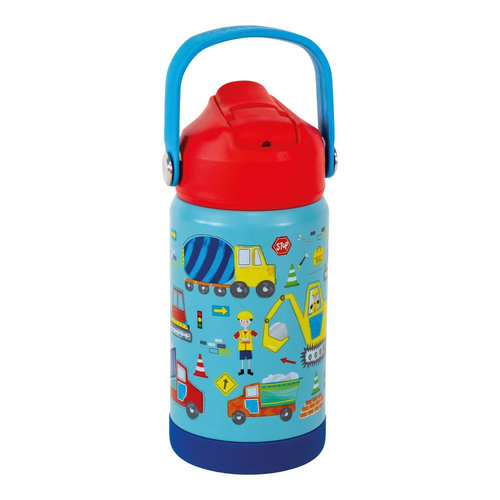 Floss & Rock Kids 400ml Stainless Steel Drink Bottle Construction 3y+