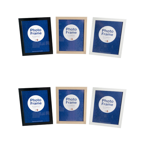 6PK Unigift Element 20x25cm MDF/Glass Picture Frame - Assorted