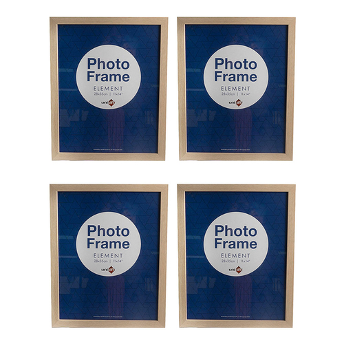 4PK Unigift Element 28x35cm MDF/Glass Picture Frame - Assorted