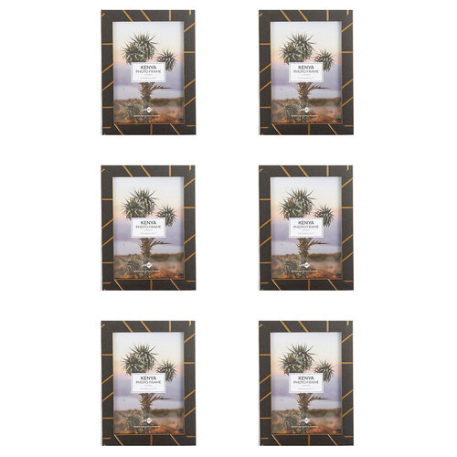 6PK Unigift Kenya Home Photo/Picture Frame 13x18cm Assorted