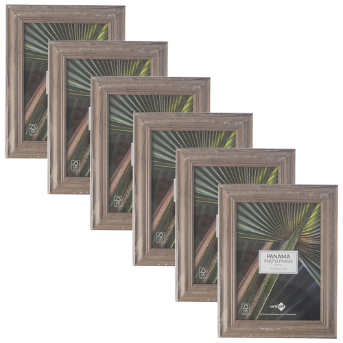 6PK Unigift 15x20cm Panama Photo Picture Frame Home Decor Assorted