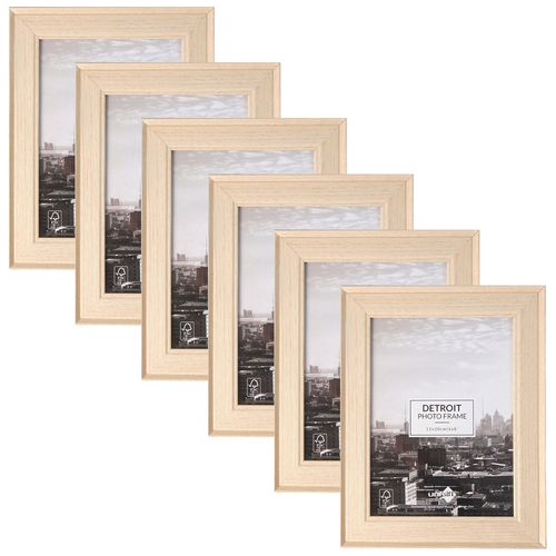 6PK Unigift 15x20cm Detroit Photo Picture Frame Home Decor Assorted