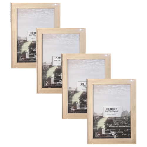 4PK Unigift A4 Detroit Photo Picture Frame Home Decor Assorted