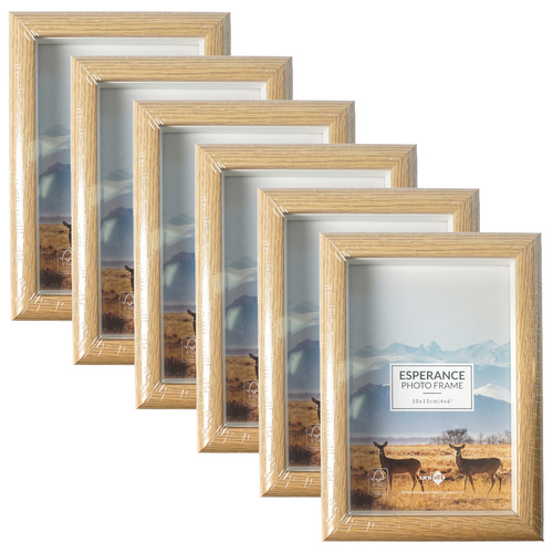 6PK Unigift Esperance Photo Picture Frame Home Decor 10x15cm Assorted