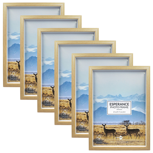 6PK Unigift Esperance Photo Picture Frame Home Decor A4 Assorted