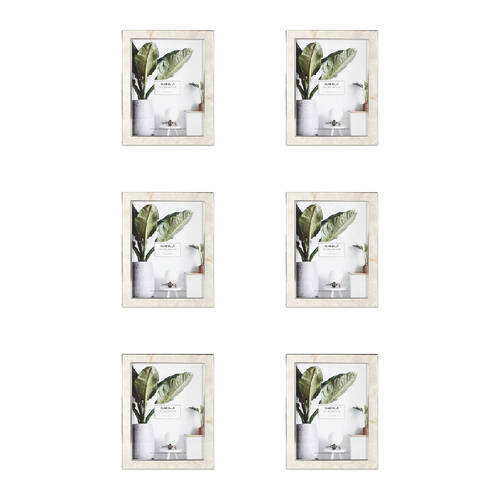 6PK Unigift Isabella Photo Frame Picture Holder 15x20cm - Brown