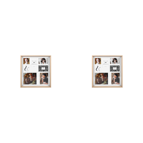 2PK Unigift Soho 4 Sizes 7-Open Collage Picture Frame Natural