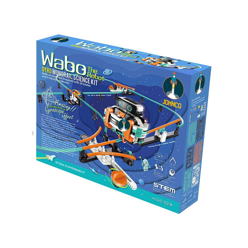 Johnco Wabo The Robot Gyro Monorail Science Kit Building Toy 8y+