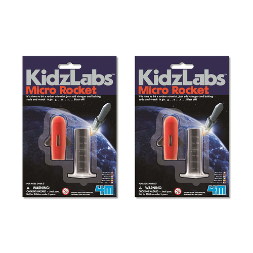 2PK 4M KidzLabs Micro Rocket Educational Kids Toy 5y+