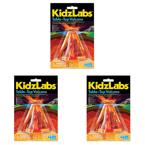 3PK 4M KidzLabs Table-Top Volcano Kids Science Toy  5+