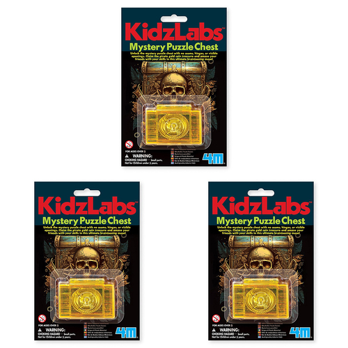 3PK 4M KidzLabs Mystery Puzzle Chest Kids/Children Toy 5y+