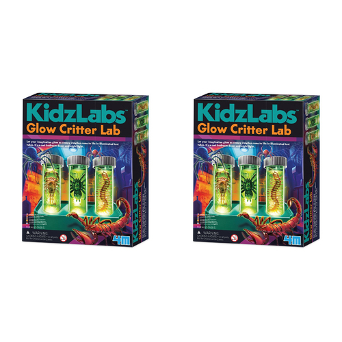 2PK 4M KidzLabs Glow Critter Lab Kids/Children Science Toy 5+