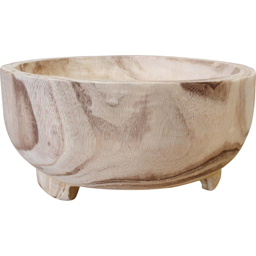 LVD Wooden Decorative Round Bowl Whisper 29.5cm - Natural