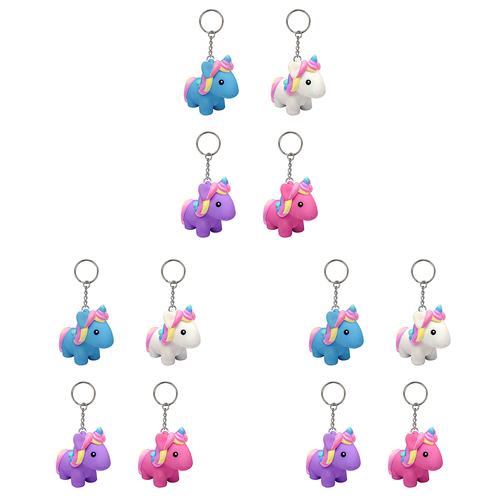 3PK Funtime Poopoo Unicorn Squeeze Keyring Assorted 3y+