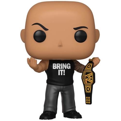 Pop! Vinyl Figurine WWE - The Rock w/Championship Belt Metallic RS