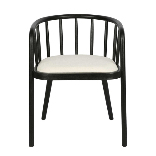 Belle Hardwick Dining Armchair Home Furniture 56x74cm - Black