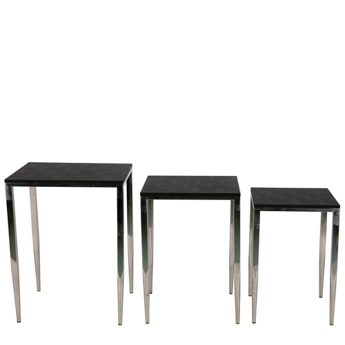 Belle Alor Set 3 Shagreen Tables FURNITURE - TABLES