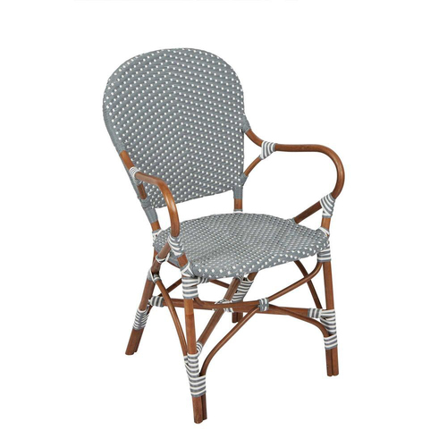 Belle Marnie Rattan Chair Home Furniture 90.5cm - Grey