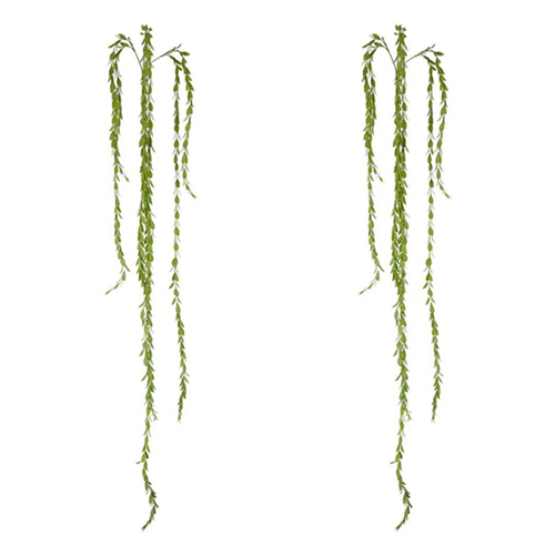 2PK Belle Gum Hanging Plastic Spray 1.75m Artificial Plant - Green