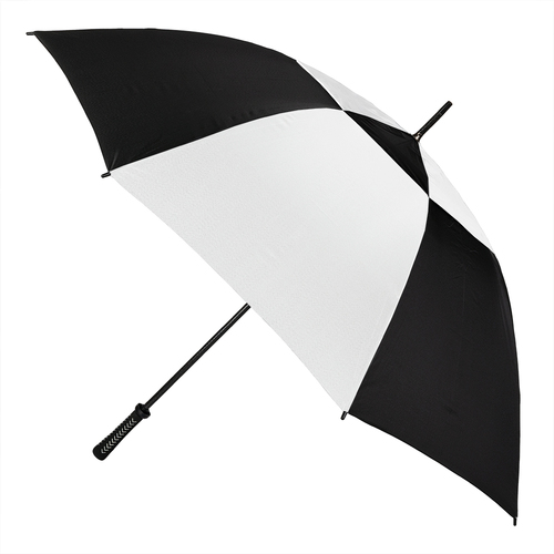 Clifton Golf Reinforced Monsoon 140cm Windproof Umbrella - Black/White