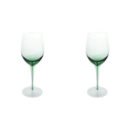 2PK LVD Stemmed Juniper 22.5cm Red Wine Glass Drink Cup - Green