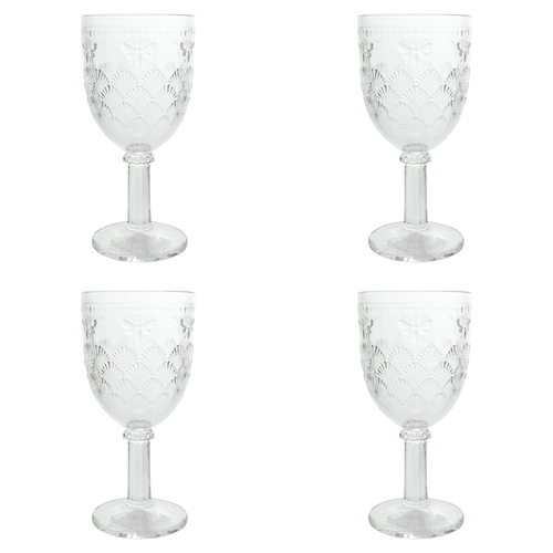 4PK LVD Stemmed Bee 17cm Red Wine Glass Drink Glassware - Clear