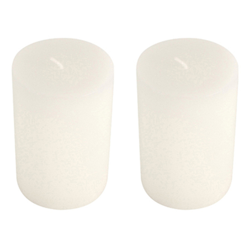 2PK 2pc Dragonfly 10x7cm Sandalwood Citronella Pillar Candle - White