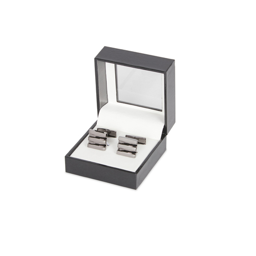 Geoffrey Beene Mens Formal Metal Alloy Cufflink - Gunmetal 