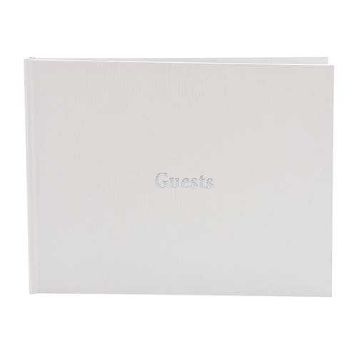 Gibson Gifts Guest Book Hardbacked Birthday/Wedding Keepsake White