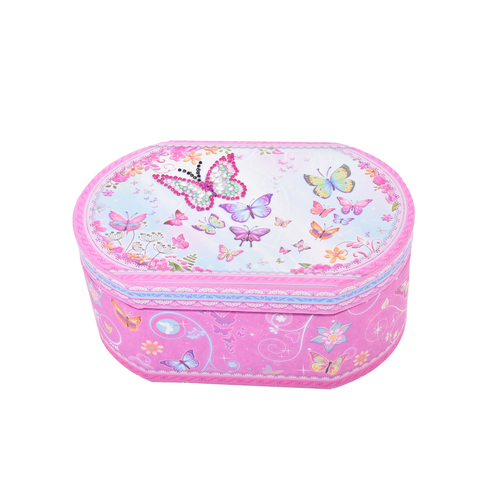 Gibson Gifts Girls Butterfly Oval Musical Jewelry Box Holder