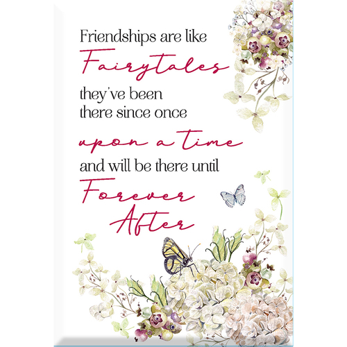 Glass Plaque Friendships 13 x 9cm Novelty Celebration Gift