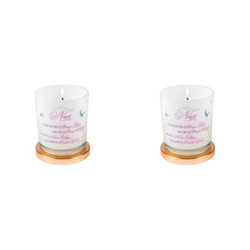 2PK Nan Candle Vanilla Scented 45hr Burn Time 9 x 8cm Gift Set