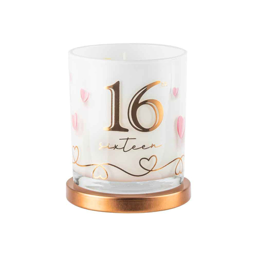 16th Candle Vanilla Scented 15-20hr Burn Time 9 x 8cm Gift Set