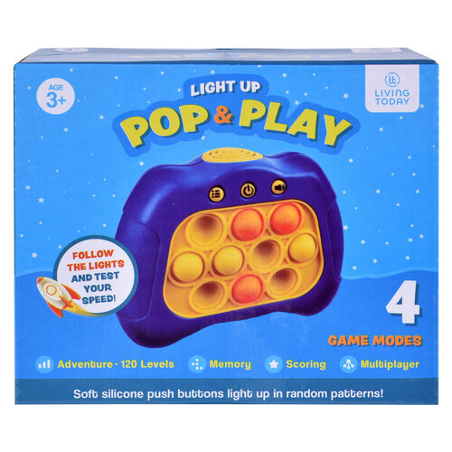 Living Today Pop & Play Light-Up Kids/Childrens Game Toy 3+