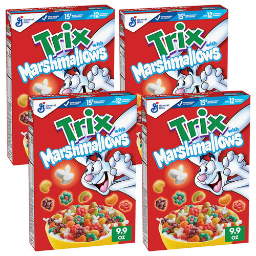 4PK Trix Cereal with Marshmallows Breakfast Meal/Snack 275g