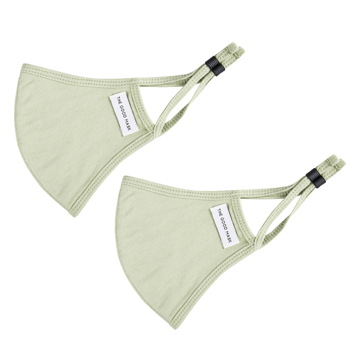 2PK The Good Brand Cotton Jersey Reusable Facemask - Mint