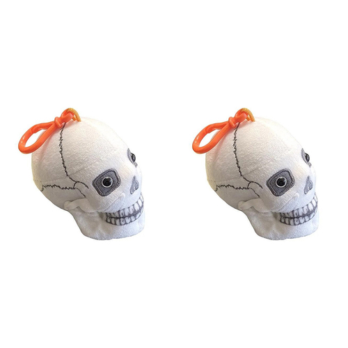 2PK Giant Microbes 8.8cm Skull Key Chain Hanging Bag/Tote Keyring